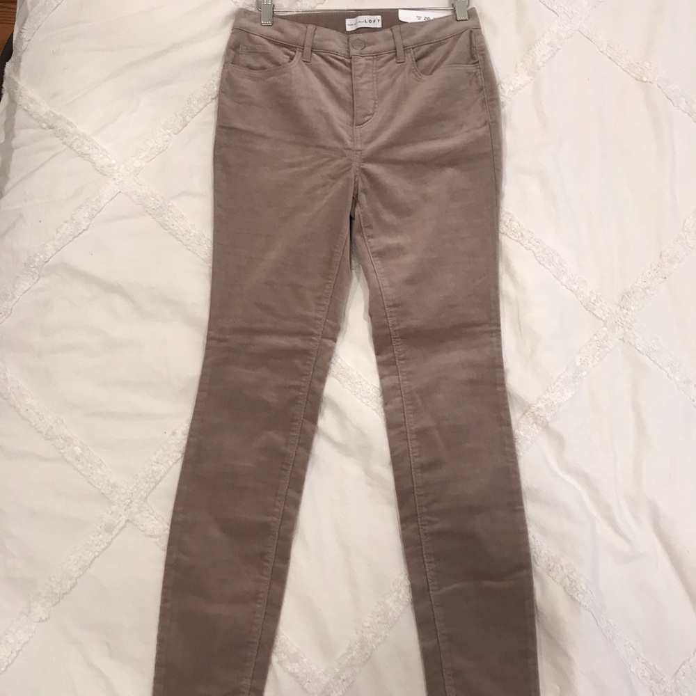 LOFT Petite High Waist Corduroy Skinny Pants